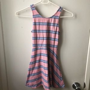 Red/White/Blue striped summer dress size 6/7 used